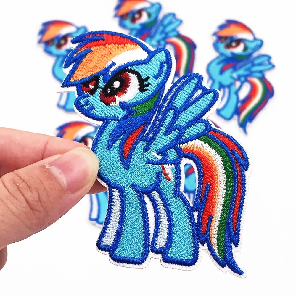 Оптовая продажа 10 шт. вышитые значки My little poni Horse Мультяшные нашивки для шитья