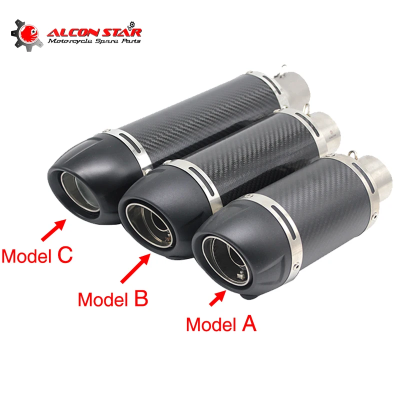Alconstar- 51mm Motorcycle Exhaust Muffler with DB Killer LeoVince Escape Moto Racing For Dirt Bike Street Scooter ATV Quad | Автомобили и