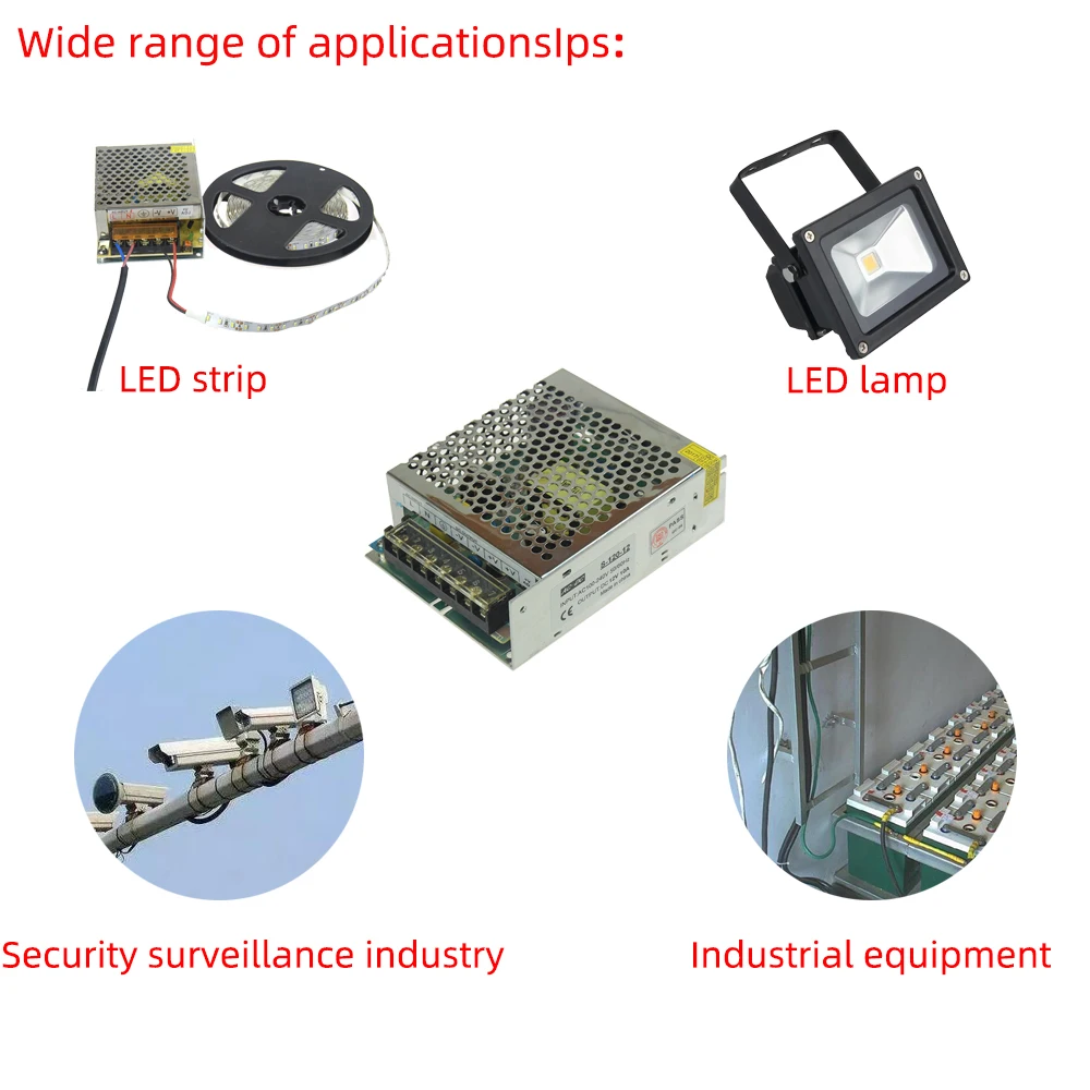 AIFENG Lighting Transformers DC 5V 12 V 24V 48V Power Supply dc12v 1A 2A 3A 4A 5A 6A 8A 10A 15A 20A 30A LED Driver Power Adapter
