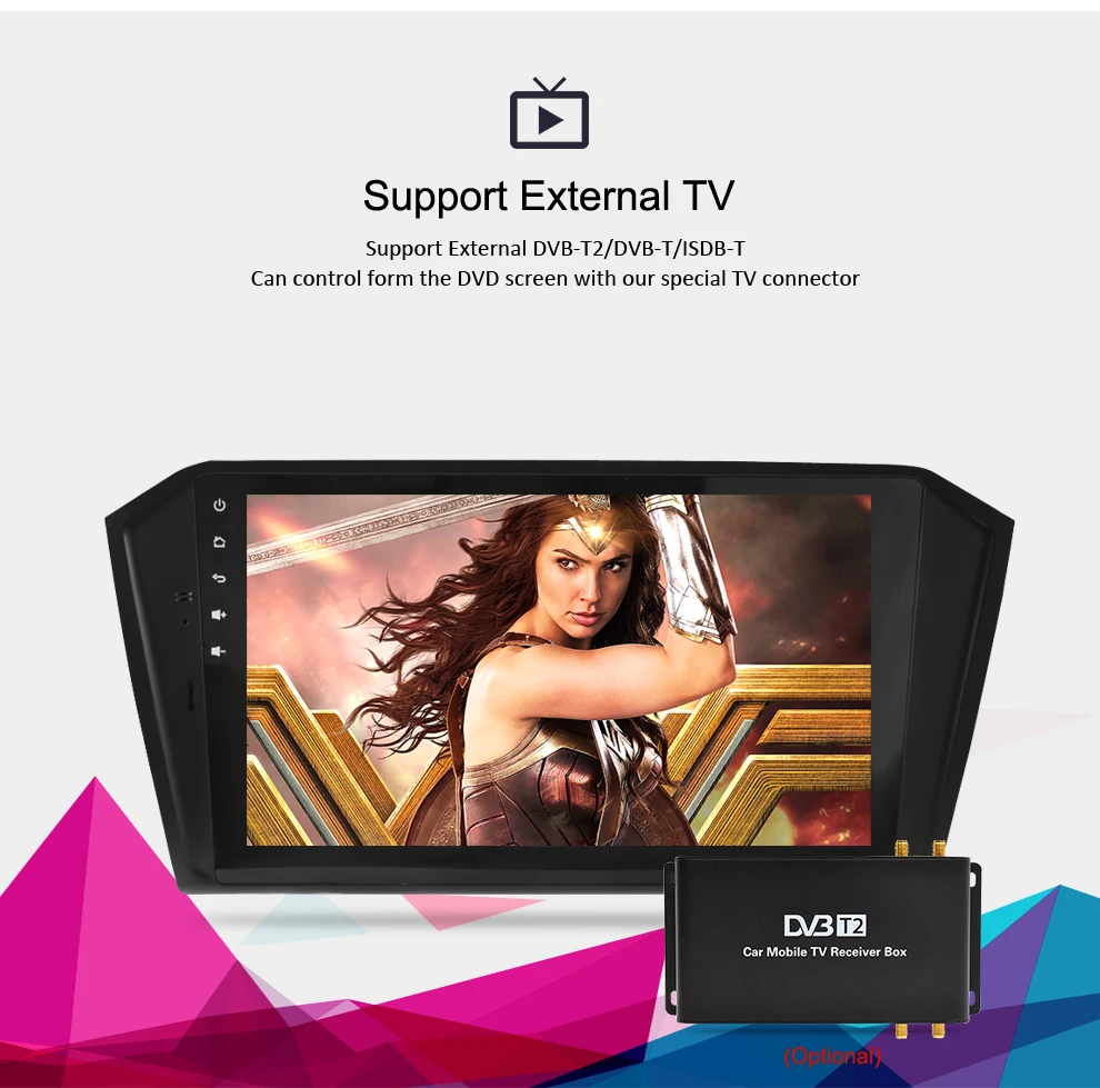 Perfect 4G RAM Android 9.0 Car Radio Stereo Multimedia Player For Volkswagen Passat Magotan 2015-2017 GPS Navigation FM headunit NO DVD 3