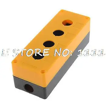 

7/8" Push Button Protective Case 4 Stations Switch Control Box w Screws