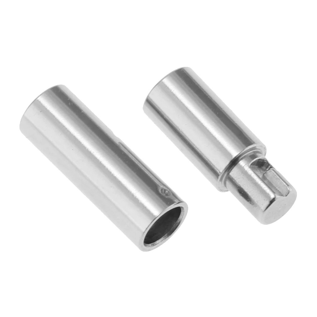 Stainless Steel Bayonet Bracelet End Push Clasps Cord Ends for Leather Cord Buckle DIY Jewelry Craft Connectors