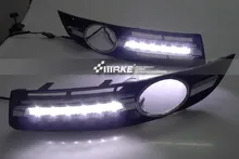 Пара СВЕТОДИОДНЫХ Автомобильные Фары DRL Дневные Ходовые Огни Для VW Passat B6 2006 2007 2008 2009 2010 2011, с беспроводной переключатель