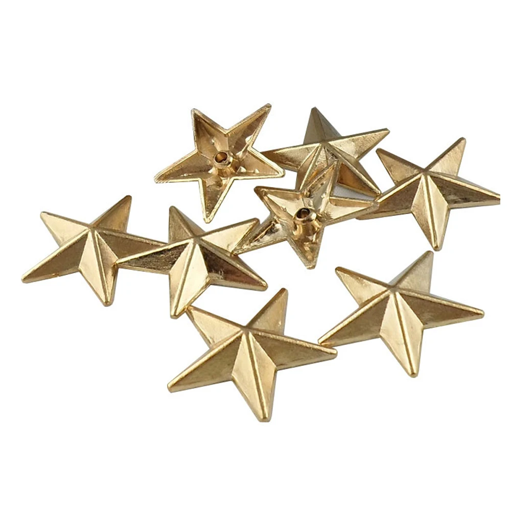 20 Sets/pack 14/20/28mmgold star rivet Hot Sale Zinc Alloy Plating Open-end case/dress/cap rivet decorative gold rivets H-12