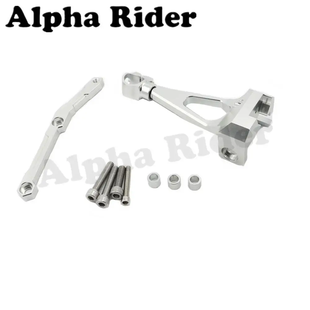 

Silver CNC Direction Steering Damper Stabilizer Holder Bracket w/ Mounting Screws Kit for Yamaha FZ-09 MT-09 2013-2014 2015