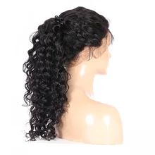 CARA 360 Lace Frontal Wigs For Black Women Deep Wave Natural Color Pre Plucked Natural Hairline Remy Hair Human Hair Wigs
