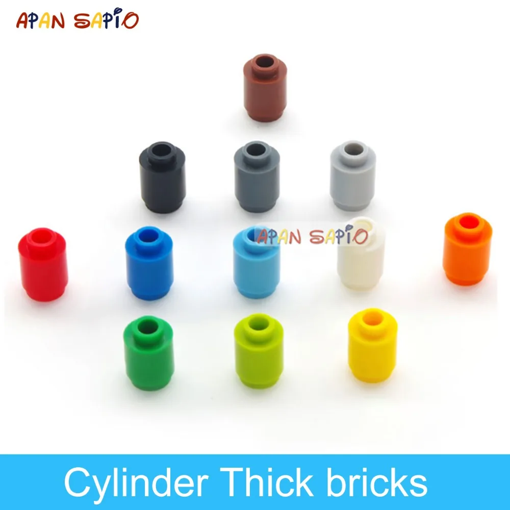 

DIY Building Blocks Thick Figures Bricks Cylinder 260PCS 12Color Educational Creative Compatible With Legoe Toys for Children