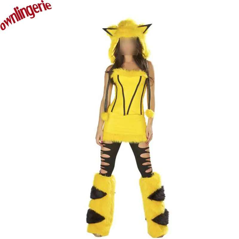 

Sexy Woman Movie Cosplay Costumes Product Type and pikachu Character Type pokemon costume cartoon halloween party costume