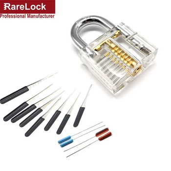 

LHX Padlock practice Locksmith Broken Key Extractor Set Locksmith Tool Key Removing Removal Hooks Lock Kit DIY Hardware