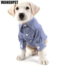 WANGUPET 2017 New stripe Dog Shirt Brand Leisure Clothing Fashion Social Casual Pet Shirt font b