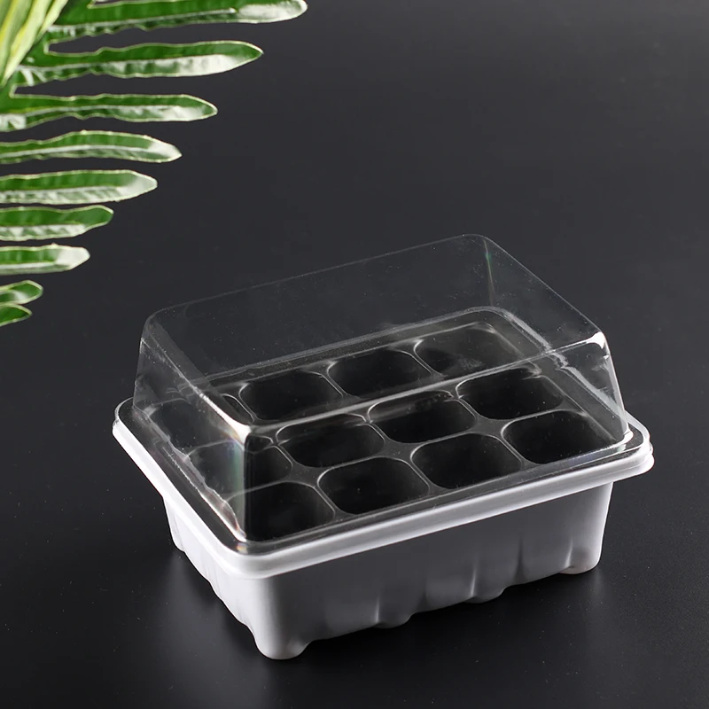 12 Cells Seed Nursery Tray Pot Planting Tray Kit Plant Germination Box