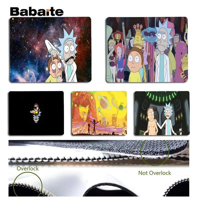 

Babaite New Designs Rick and Morty Beautiful Anime Mouse Mat Size for 180x220x2mm and 250x290x2mm Design Mouse Pad