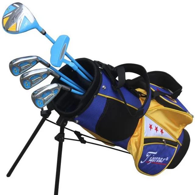 Cheap Tigeroar brand. junior kids children LEFT handed golf clubs half set  with bag. golf clubs kids left hand left handed golf clubs