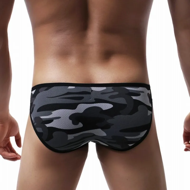 men's underwear styles Sexy Men's Underwear Soft Breathable Camouflage Mesh Briefs Sexy Panties Gay Pouch Bikini Side Hollow Out Underpants briefs for men