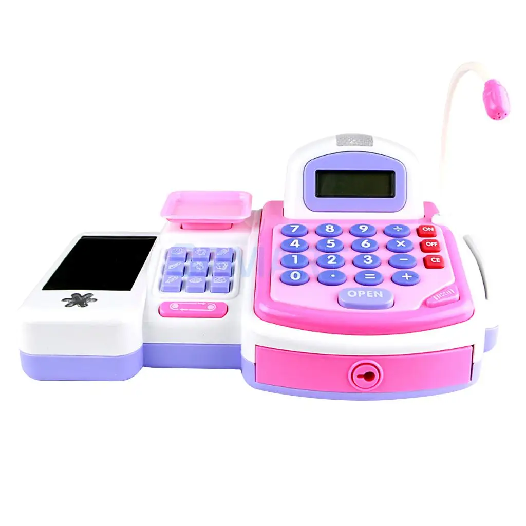 Kids Cash Register Toy Supermarket Pretend Electronic Cash Calculator