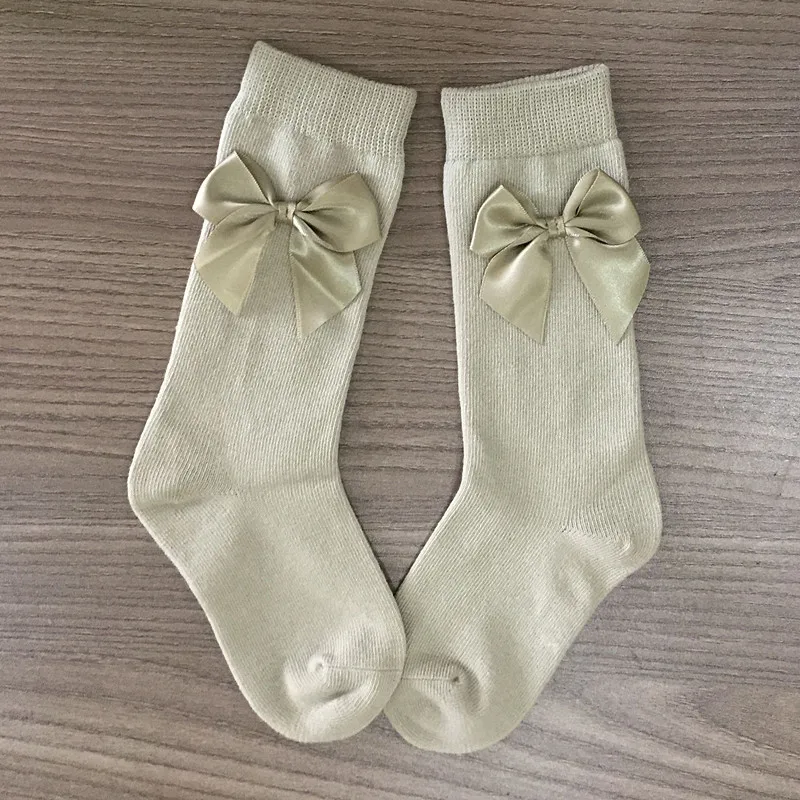 Baby Girls Knee High Socks Bows Princess Sweet Cute Long Tube Leg Warmer 1-6Y