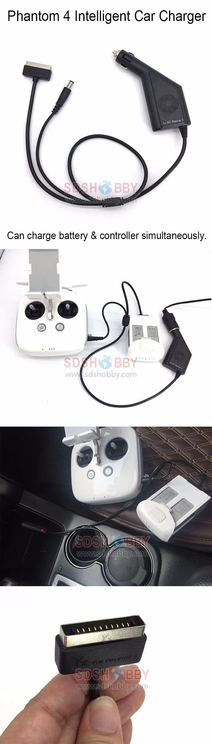 Intelligent Car Charger 17.5V 4A Phantom4 Outdoor Charging Accessories For DJI Phantom 4/PRO/PRO+ Intelligent Car Charger 17.5V 4A Phantom4 Outdoor Charging Accessories For DJI Phantom 4/PRO/PRO+