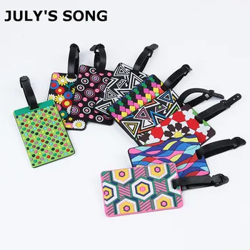 

JULY'S SONG Hot sale Suitcase Luggage Tags Flower Design ID Tag Address Holder Identifier Luggage Label Travel Accessories