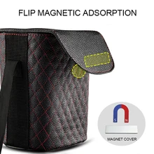 Кожаный Автомобильный мусорный ящик Авто Органайзер коробка для хранения в Автомобильная корзина для мусора мусорный ящик держатель для хранения автомобиля аксессуары для автомобиля