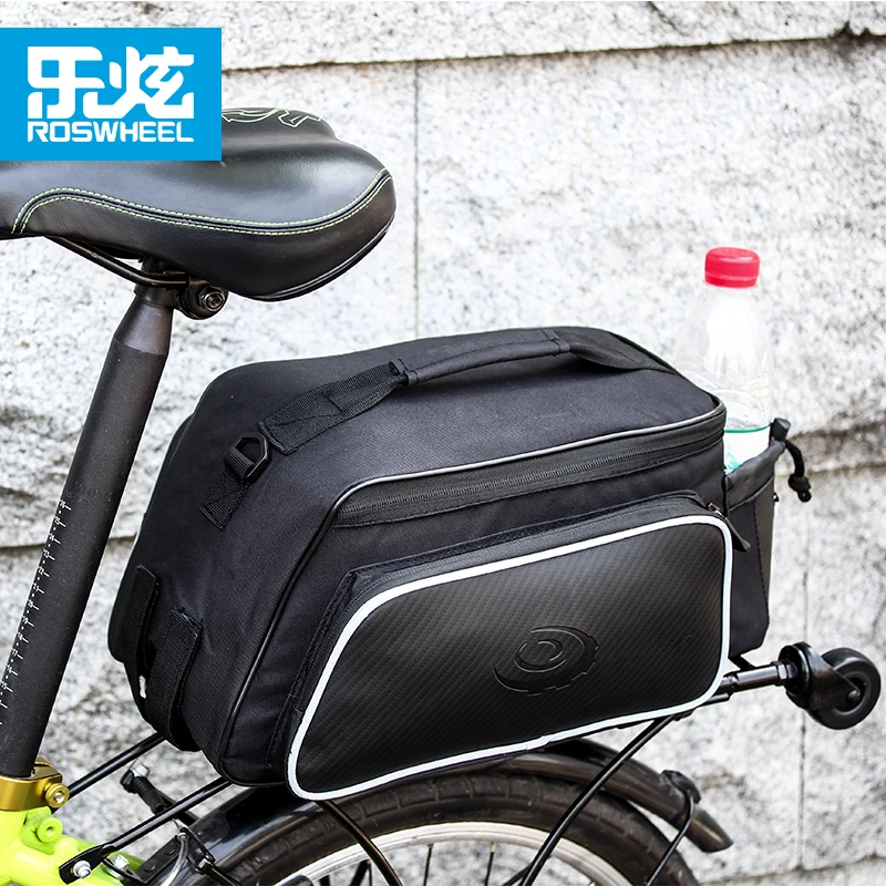Roswheel 10L Bicycle Bag Carbon Fiber Recycling Leather Seat Bicycle