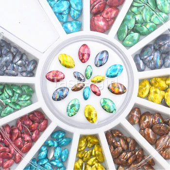 

Mixed color 2 sizes oval glitter Rhinestones wheel For 3D Nail Art Tips Decoration beauty Styling Accessories Tools new arrivals