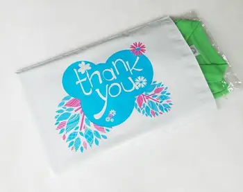 

17x30cm Thank you printed PE Color Mailing Bags Self-Seal Plastic Envelopes Poly Mailer Bags white express plastic pouch bags