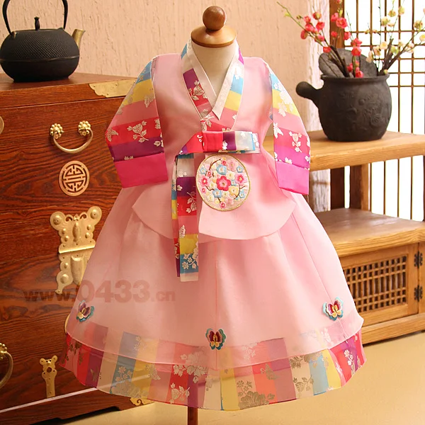 

Custom South Korea Imported Fabric Tang Clothing Girls Birthday Celebration on Stage Children's Korean Clothing