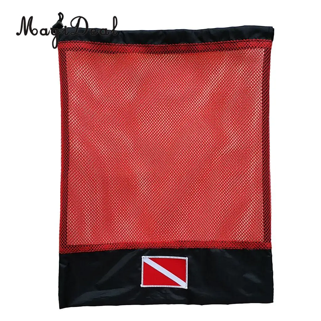 Scuba Diving Snorkeling Swimming Gear Mouthpiece Regulator Mask Tube SMB Beach Travel Mesh Bag - 15.5 x 12.5 inch - 6 Colors