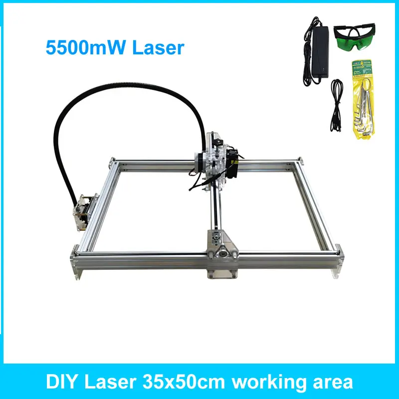 

5500mW Desktop DIY Violet Laser Engraving Machine Picture CNC Printer Maximum Engraving Area 35*50CM