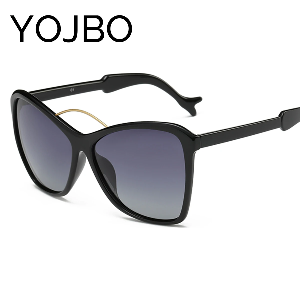 

YOJBO Oversized Cat Eye Polarized Women Sunglasses 2019 Fashion Retro Mirror Sun Glasses UV400 Brand Designer Glasses