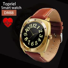 2016 dm88 bluetooth smartwatch android montre connecter herzfrequenz schrittzähler runde smart watch für für ios android smartphones
