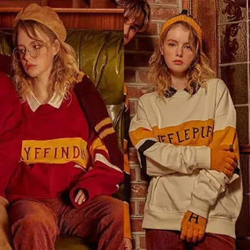 

Potter Couple Clothes Magic School Uniform Gryffindor Slytherine Sweater Embroidery Daily Clothes for Boy Girls Cosplay Costumes