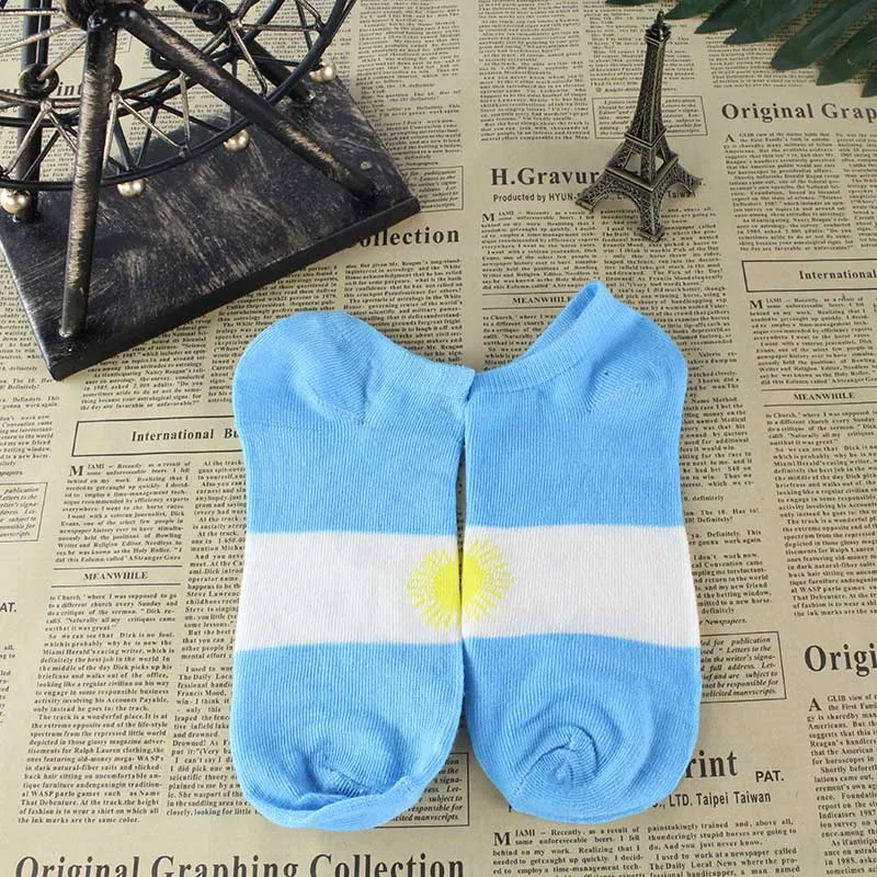 [COSPLACOOL] художественный абстрактный Рисунок 10 страна национальный флаг дизайн носки для мужчин хлопок унисекс лодыжки дышащие Meias - Цвет: 2