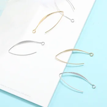 

20Pcs/Lot Flat Ear Hook French Earring Hooks Wire Settings Base Settings With Holes Hook Earrings for DIY Earring Findings