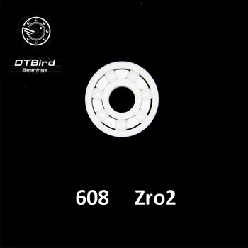 

1pc 608 Full Ceramic Bearing ZrO2 7 Ball 8*22*7mm Zirconia Oxide With Corrosion Resistance Skatebord Complement Hand Spinner