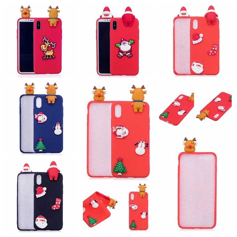 Christmas Red 3d Phone Case For Iphone Xs Max Xr 5s Se 6 6s 7 7plus