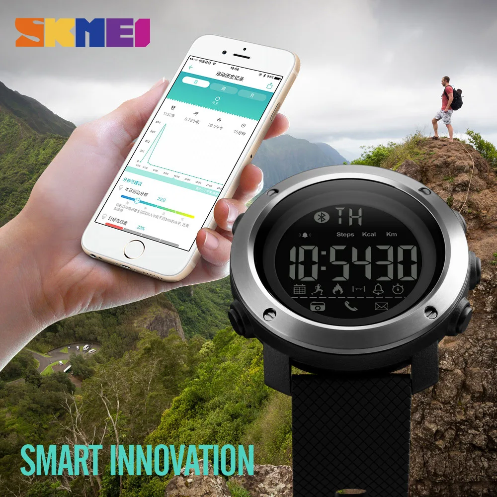

2018 Sport Sale Smart Watch Men Waterproof Bluetooth Calorie Pedometer Digital Multifunction Outdoor Watches For Male Clock