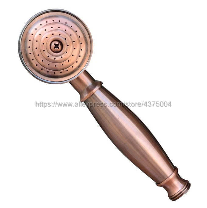 

Bathroom Telephone Style Hand Held Shower Heads Red Copper Antique Top Spray Rain Shower Heads Nhh012