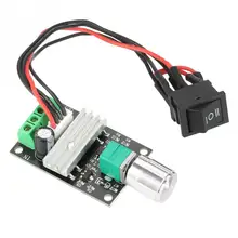 1 Pcs DC 6V 12V 24V PWM Motor Speed Control Reversible Controller Regulator w/ Switch DC Brushed Motor Speed Controller 3A