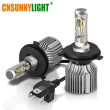 CNSUNNY Автомобильный светодиодный светильник H4, головной светильник, лампа Hi/Lo Arc, двухлучевой Стандартный Светильник ing 60 Вт 8500Lm/пара, белый авто турбо светодиодный налобный светильник