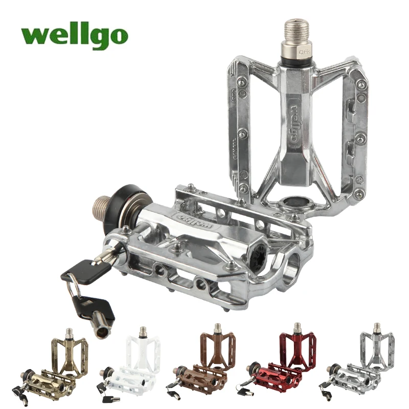 WELLGO Aluminum Alloy MTB bike pedals Mountain Bike Bearing Pedal