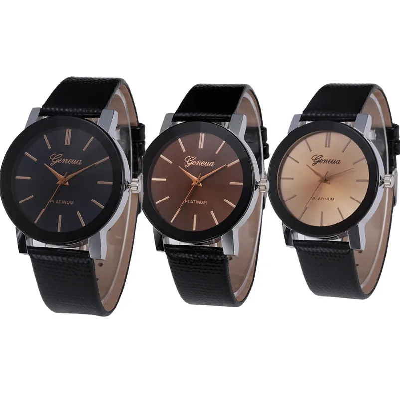 Brand Luxury Women Watches Ladies Fashion Casual Quartz Sport Military Stainless Steel Dial Leather Band Wrist Watch M08 (3)
