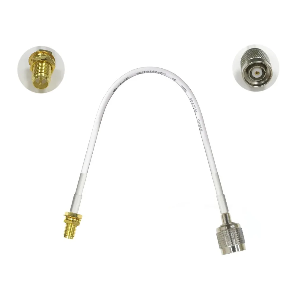 1PC RP-SMA Female nut to RP-TNC Male  15cm 30cm 50cm low loss high quality for wifi antenna anti-corrosive