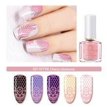 6 мл BORN PRETTY Macaron Серия 6 мл стемпинг ногтей покрытие синий красный розовый изображение печать лак Маникюр Искусство штамп лак