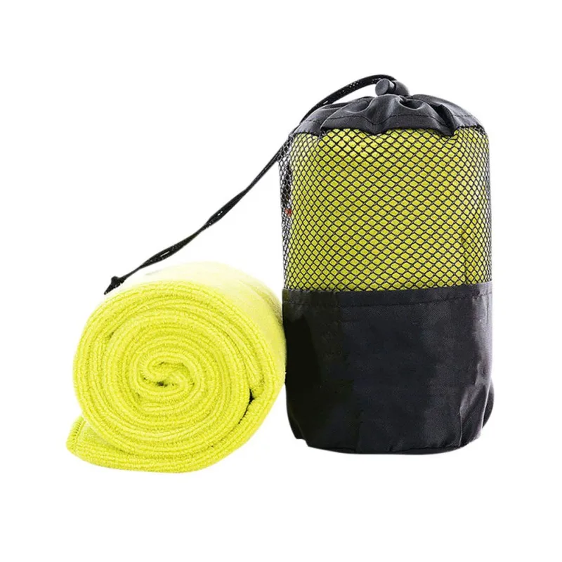 Портативный быстросохнущие Полотенца микрофибра Спорт на открытом воздухе Отдых Путешествия Полотенца с сумкой
