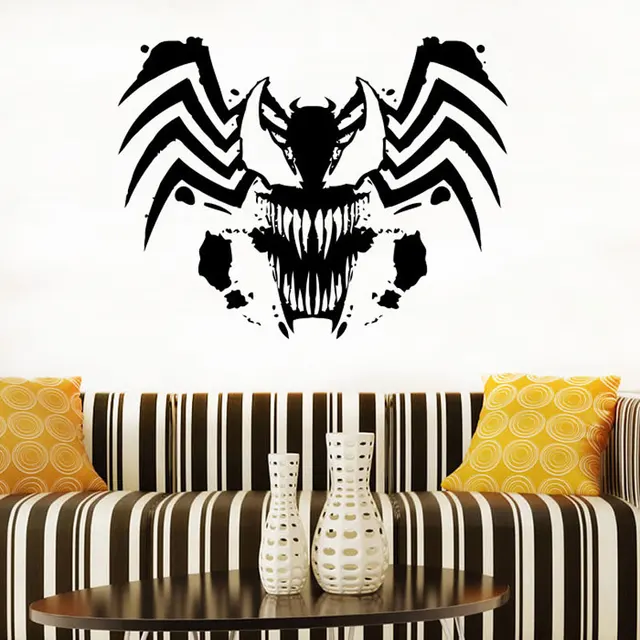 Venom Logo Wall Decal Venom Vinyl Sticker Superhero Comics Venom Logo Wall Decal Venom Vinyl Sticker Superhero Comics