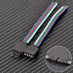 LETAOSK 10 см 12 В в 4Pin мужской + Женский RGB Разъем провода кабель ПВХ для 5050 3528 SMD светодиодные ленты свет