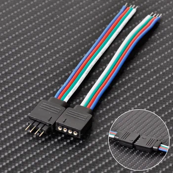 

LETAOSK 10cm 12V 4Pin Male + Female RGB Connector Wire Cable PVC for 3528 5050 SMD LED Strip Light