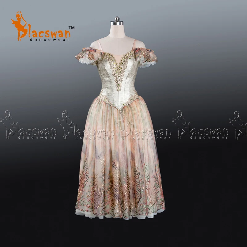 

Flower Festival GOLD Romantic tutu Dress Adult nutcracker custom made stage costumes Women Professional Long Ballet Dress costum