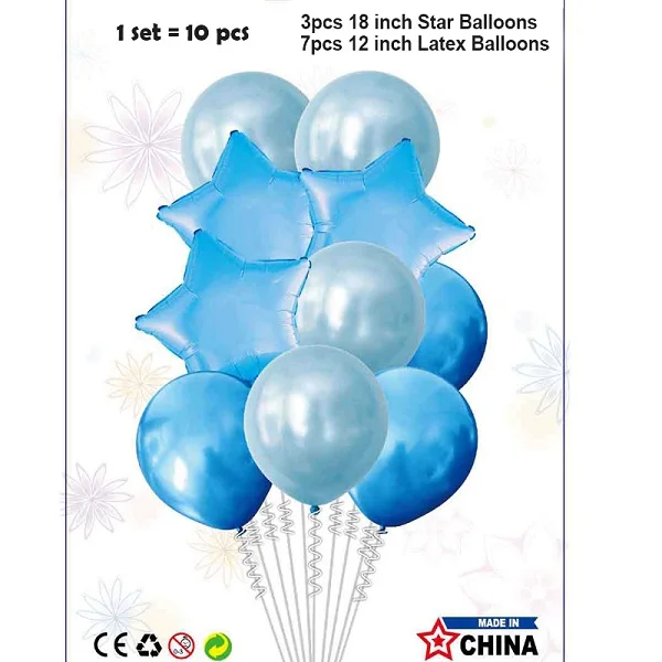 Воздушные шары на день рождения, свадебные шары, вечерние, домашние, свадебные украшения, Свадебный декор, латексные надувные шары из алюминиевой фольги - Цвет: 1 set color Blue